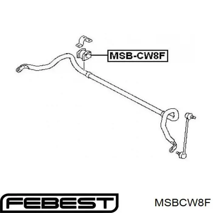 Подушка стабілізатора Febest MSBCW8F ціна, від 3.66 USD