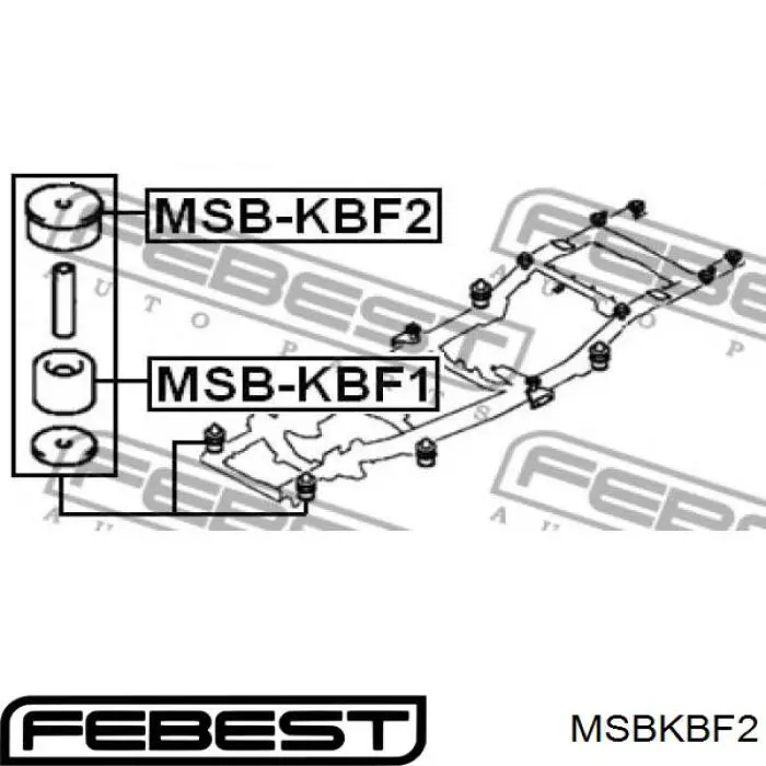 Подушка рами (кріплення кузова) Mitsubishi L 200 (KA_T, KB_T) (Міцубісі Л200)