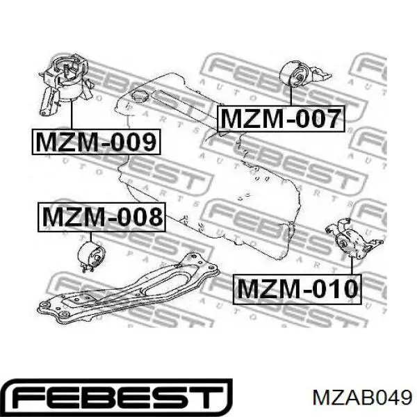 Сайлентблок переднього верхнього важеля Mazda S08334840