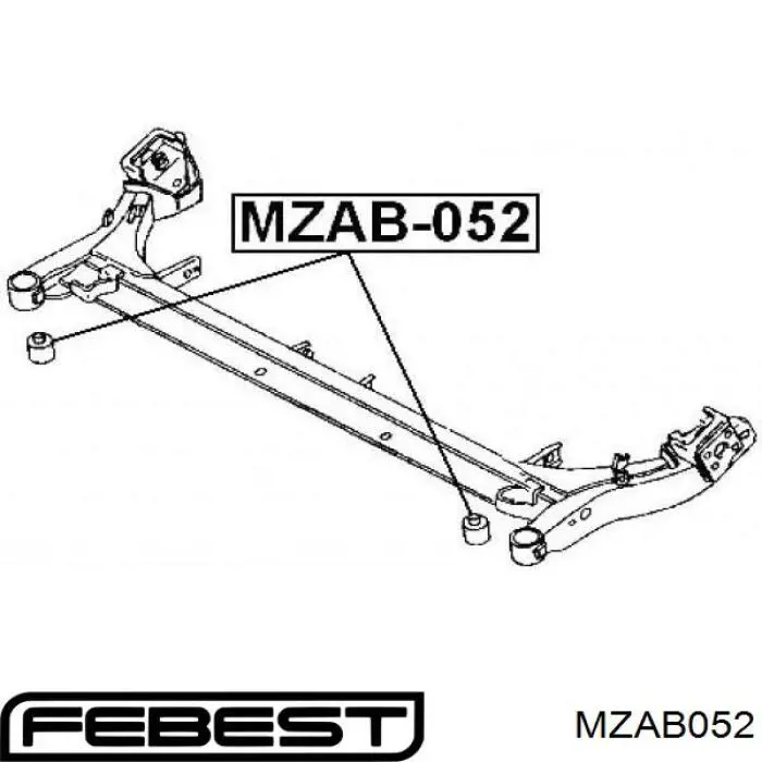 Сайлентблок задньої балки/підрамника MZAB052 Febest