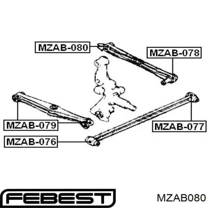 Сайлентблок заднього поперечного важеля, внутрішній Mazda 323 F 4 (BG) (Мазда 323)