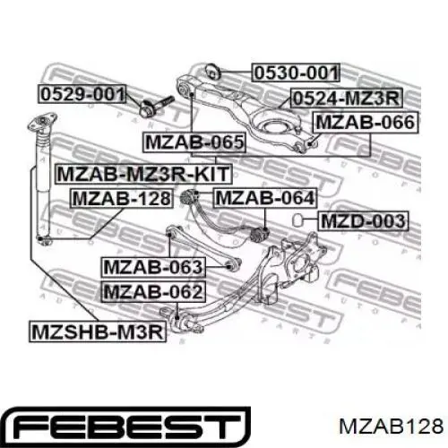 Сайлентблок амортизатора заднього Mazda 3 (BL) (Мазда 3)
