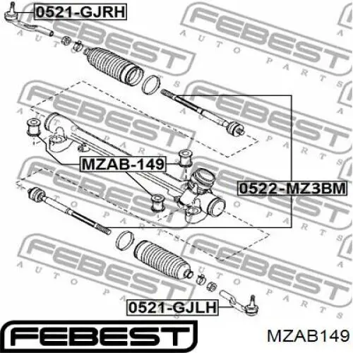 Сайлентблок кріплення рульової рейки Mazda CX-5 (KE) (Мазда CX-5)