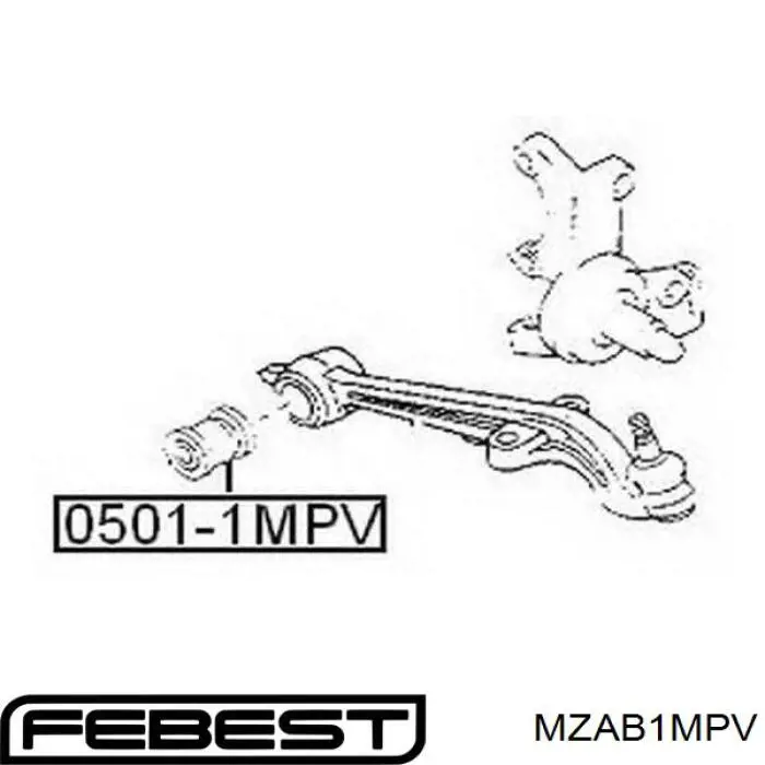 С/блок нижнього важеля Mazda LB4134460