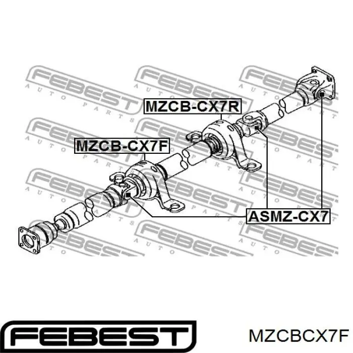 Підвісний підшипник карданного валу Mazda CX-7 (ER) (Мазда CX-7)