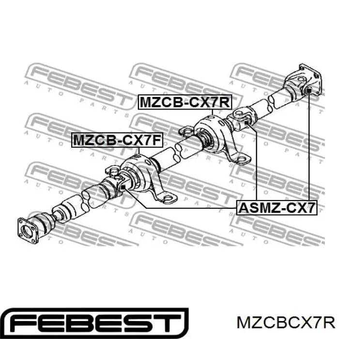 Підвісний підшипник карданного валу, задній Mazda CX-7 (ER) (Мазда CX-7)