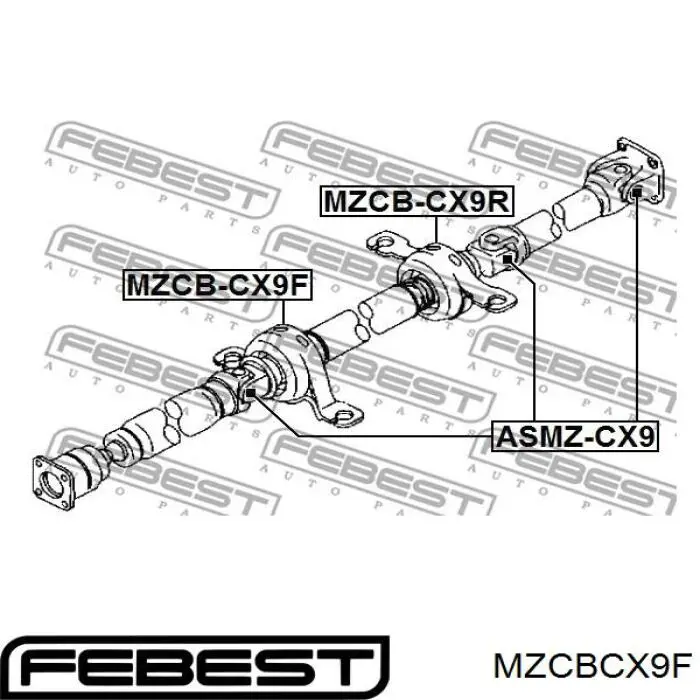 Підвісний підшипник карданного валу Mazda CX-9 (TB) (Мазда CX-9)