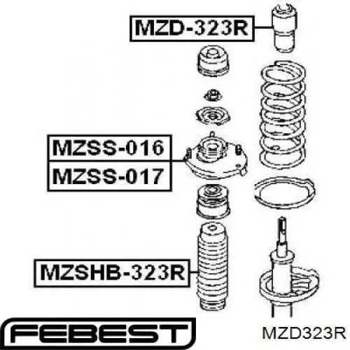 Буфер-відбійник амортизатора заднього Mazda 323 100 5 (BA) (Мазда 323)