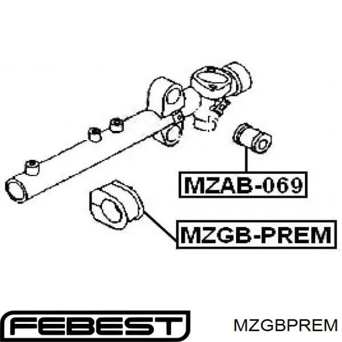 Втулка кріплення рульової рейки MZGBPREM FEBEST