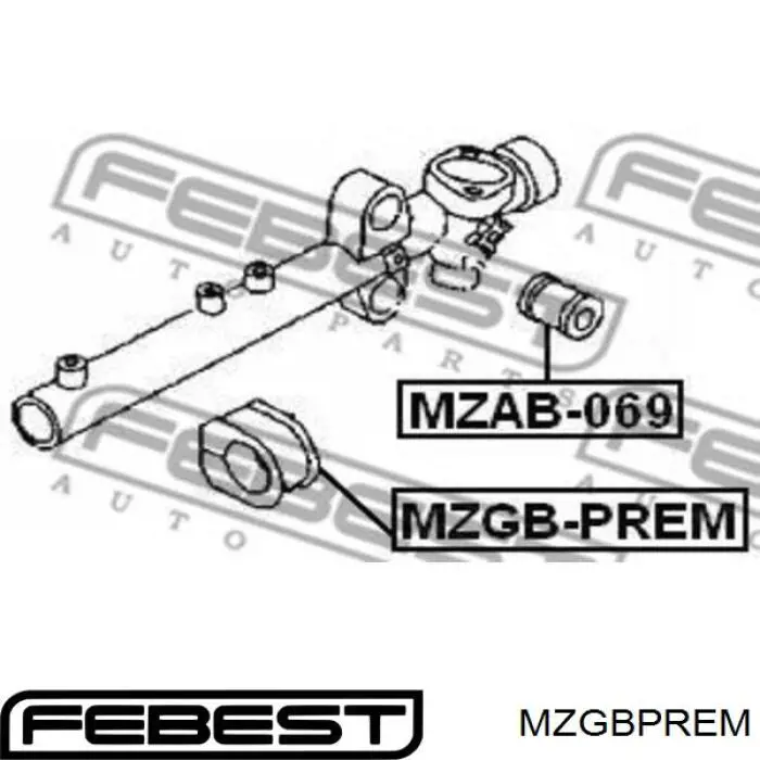Втулка кріплення кермової рейки B25D32124 Mazda
