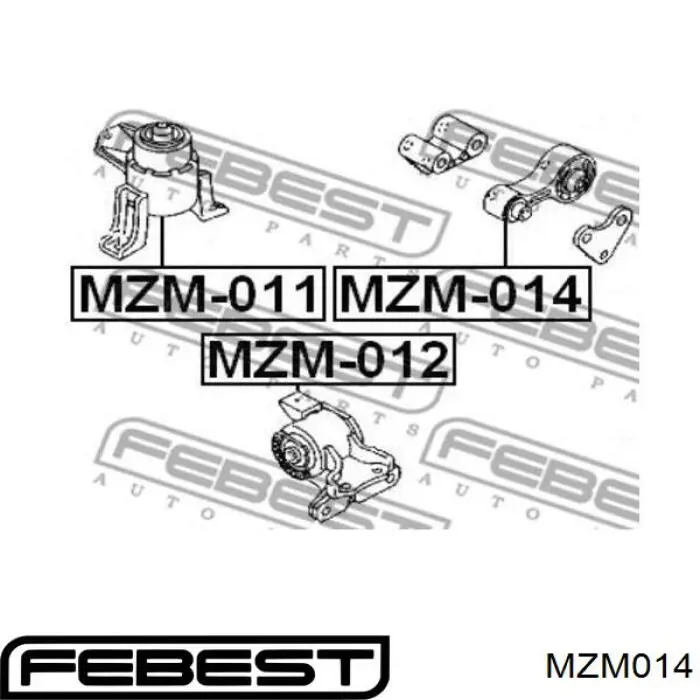 Подушка двигуна задня MZM014 Febest