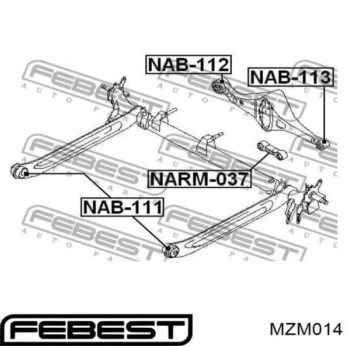 Опора двигуна задня Febest MZM014