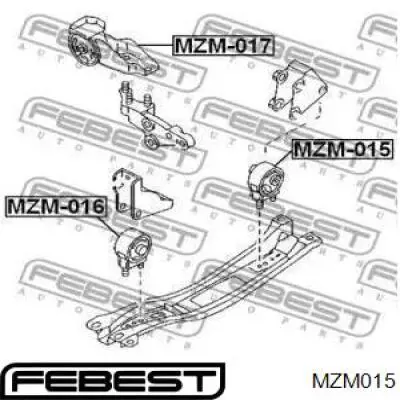 Подушка двигуна задня MZM015 Febest