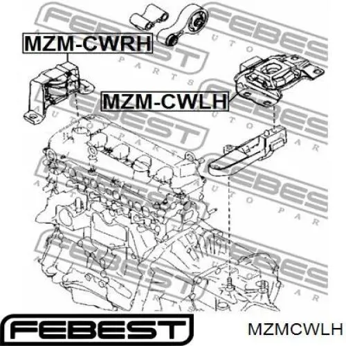 Подушка (опора) двигуна, ліва Mazda 3 (BL) (Мазда 3)