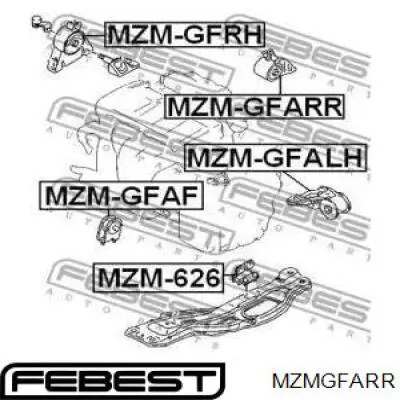 Подушка двигуна задня MZMGFARR Febest