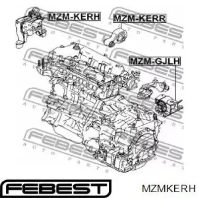 Купити MZMKERH Febest Подушка (опора) двигуна, права