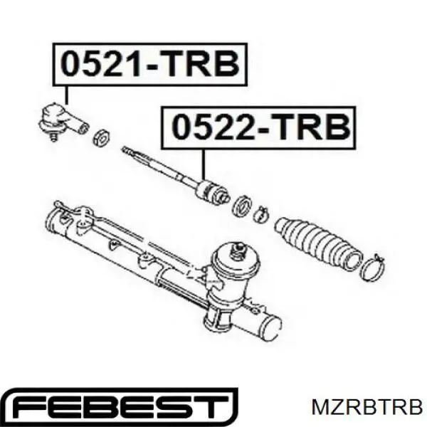 Накінечник рульової тяги, зовнішній MZRBTRB Febest