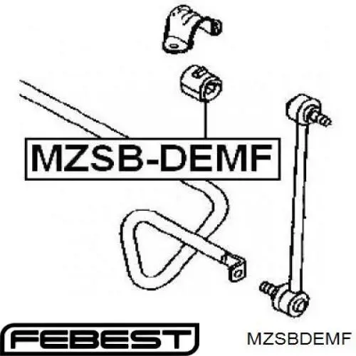 Подушка стабілізатора Febest MZSBDEMF ціна, від 3.47 USD