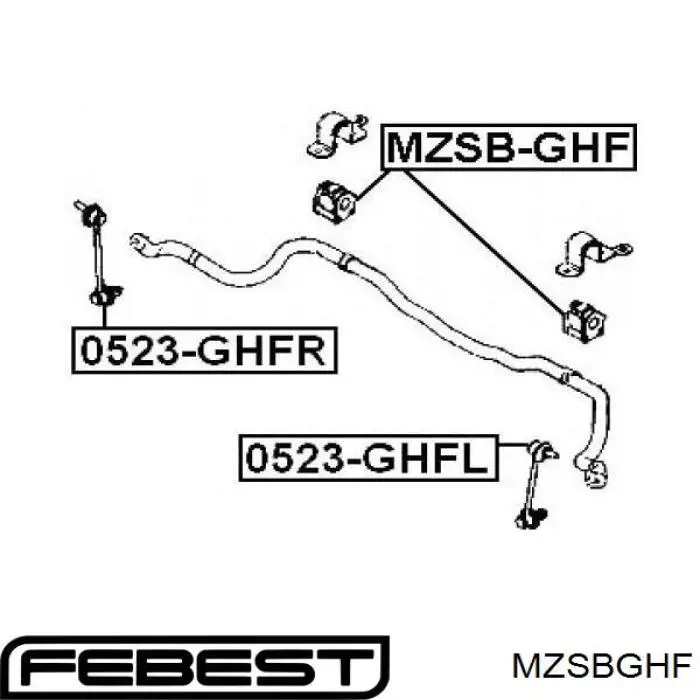 Купити MZSBGHF Febest Подушка стабілізатора передня