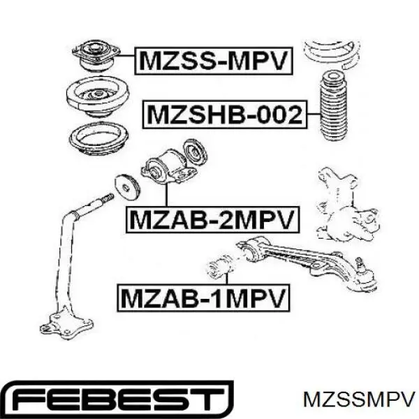 Опора переднего амортизатора на Mazda MPV I 