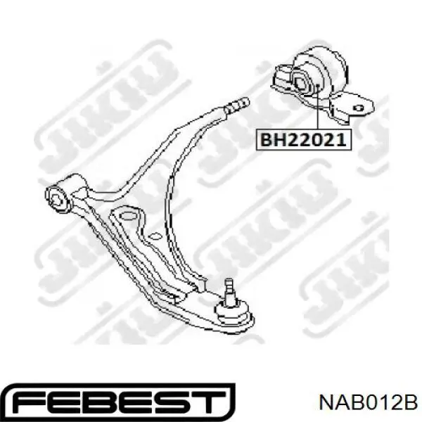 Сайлентблок нижнего переднего рычага  FEBEST NAB012B