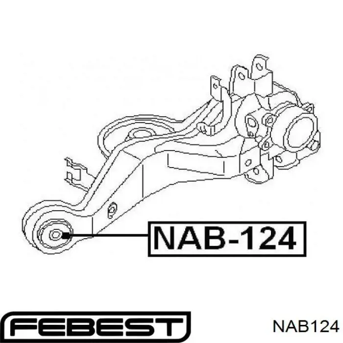 Сайлентблок цапфи задньої Febest NAB124 ціна, від 5.41 USD