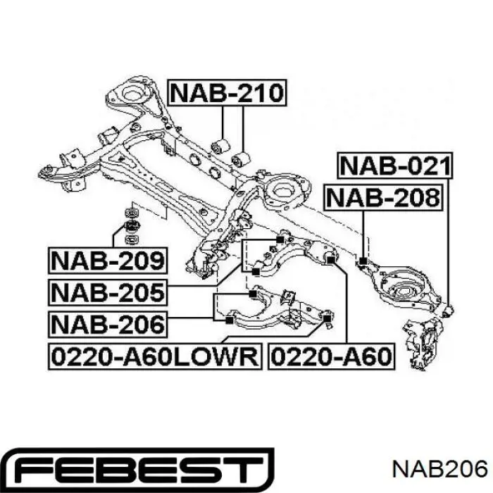 Сайлентблок заднього нижнього важеля Q0052083 Q-fix