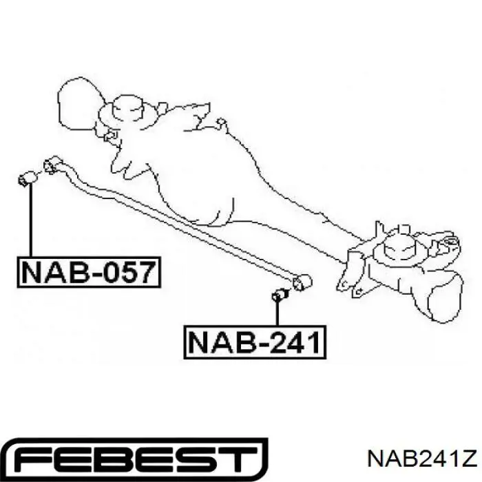 Купити NAB241Z Febest Сайлентблок задньої реактивної тяги