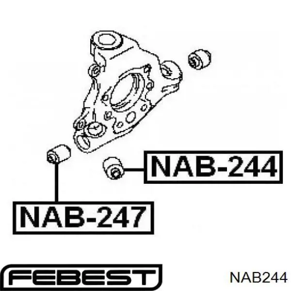 Сайлентблок цапфи задньої NAB244 Febest