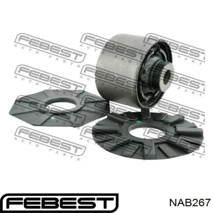 Сайлентблок заднього поздовжнього важеля, передній NAB267 Febest