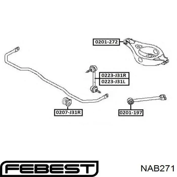 Купити 55157WL000 Nissan/Infiniti Сайлентблок цапфи задньої
