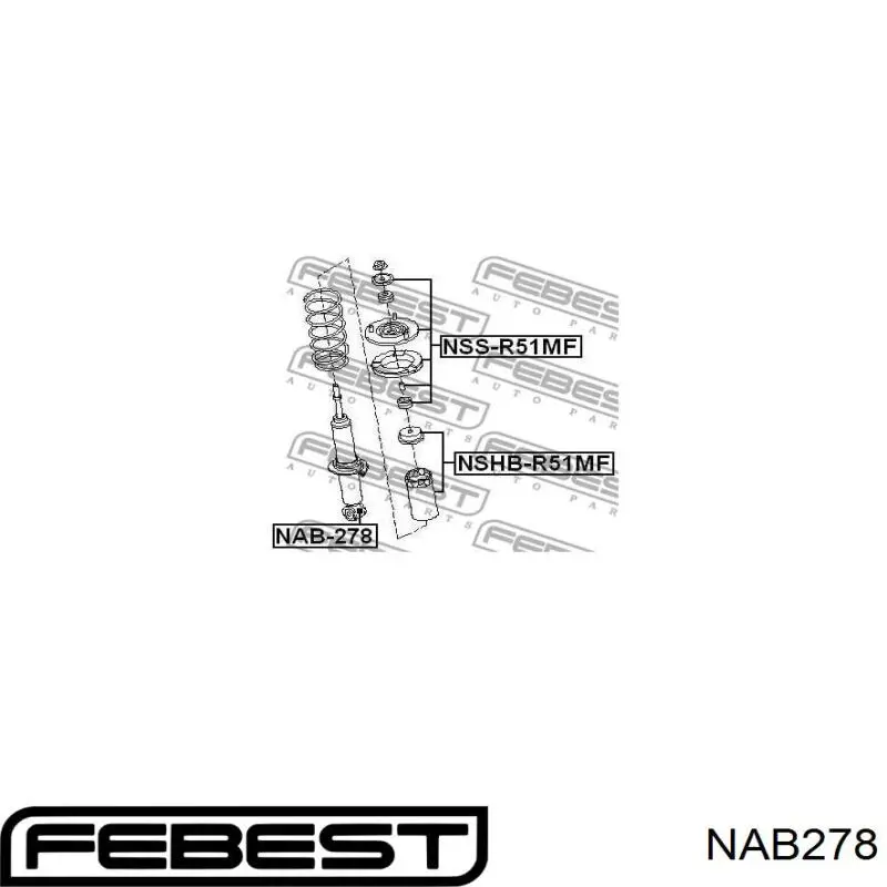 Сайлентблок амортизатора переднього NS0604 Polycraft