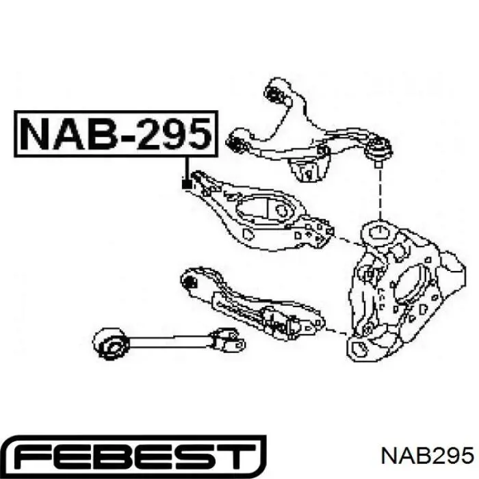 Сайлентблок заднього нижнього важеля FEBEST NAB295