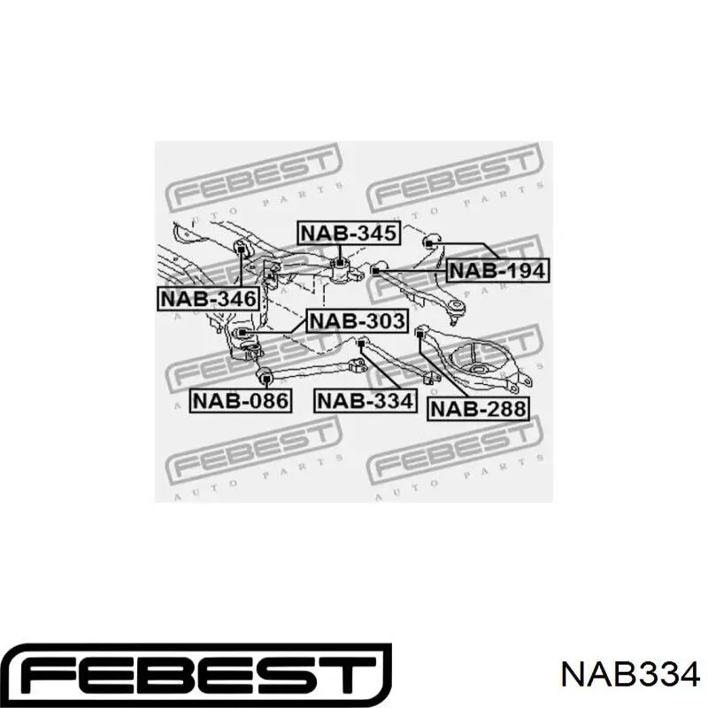 Сайлентблок тяги поперечної, задньої підвіски Caster RFD3041 ціна, від 8.26 USD