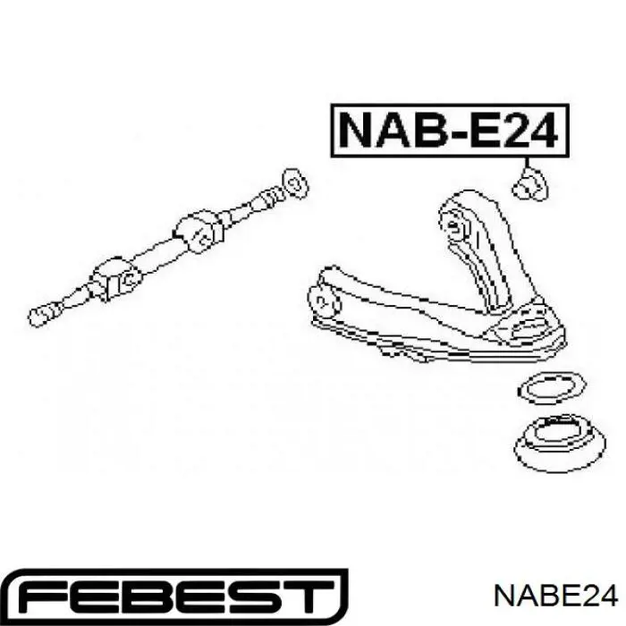Сайлентблок нижнього важеля передньої підвіски Febest NABE24 ціна, від 4.93 USD