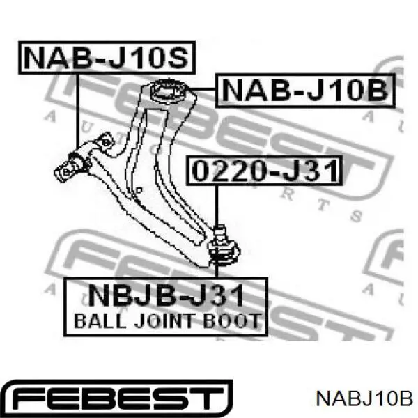 Купити NABJ10B Febest Сайлентблок передньої підвіски