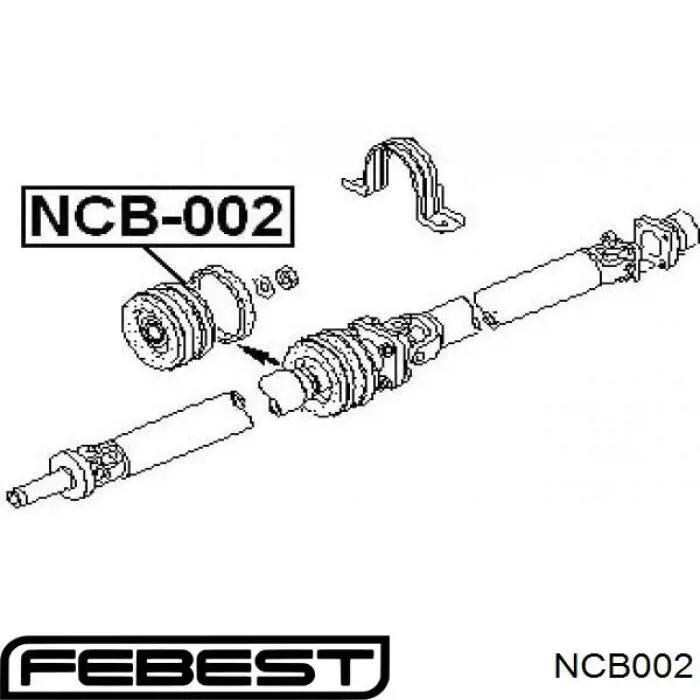 Підвісний підшипник карданного валу NCB002 Febest