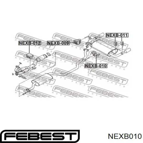 Купити NEXB010 Febest Подушка глушника