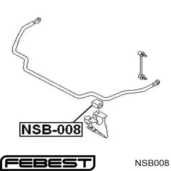 Втулка стабілізатора переднього NSB008 Febest