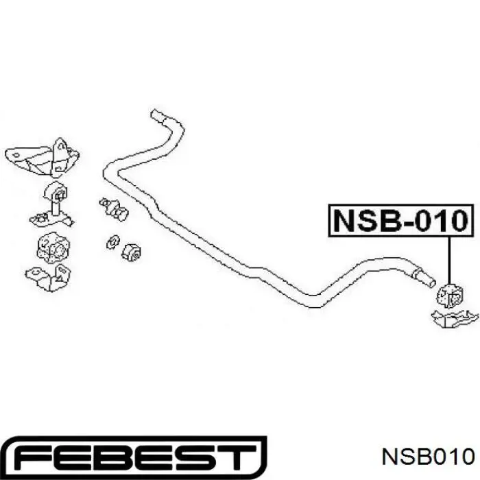 Купити 54612G5400 Nissan/Infiniti Подушка стабілізатора передня