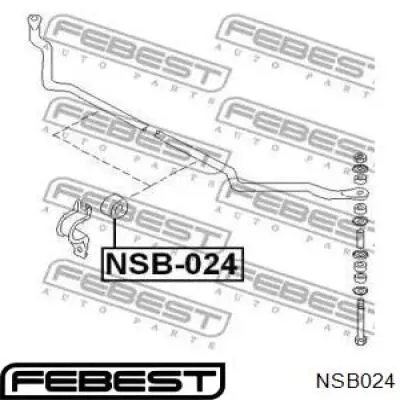 NSB024 Febest втулка стабілізатора переднього