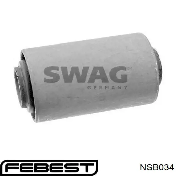 Сайлентблок задньої ресори, задній Febest NSB034