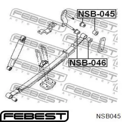 Сайлентблок сережки ресори NSB045 Febest