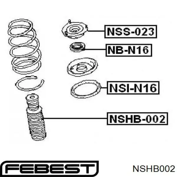 Пильник амортизатора переднього NSHB002 Febest