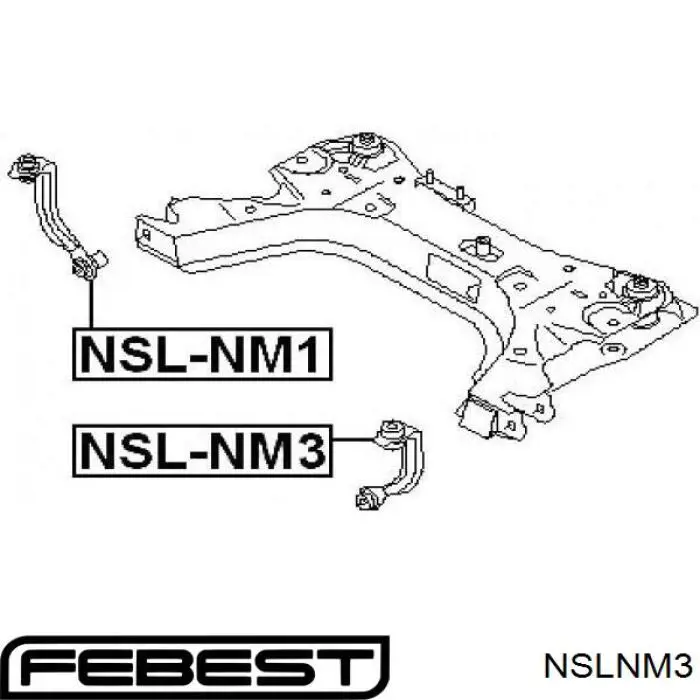 NSLNM3 Febest кронштейн передньої балки