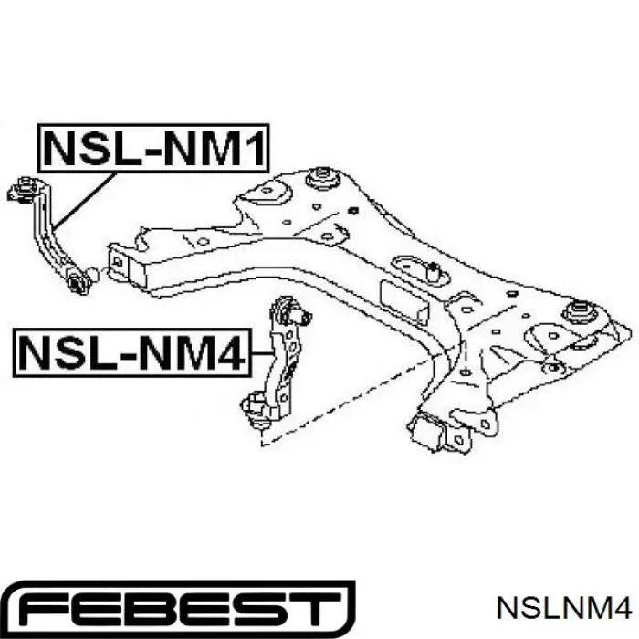 NSLNM4 Febest кронштейн передньої балки