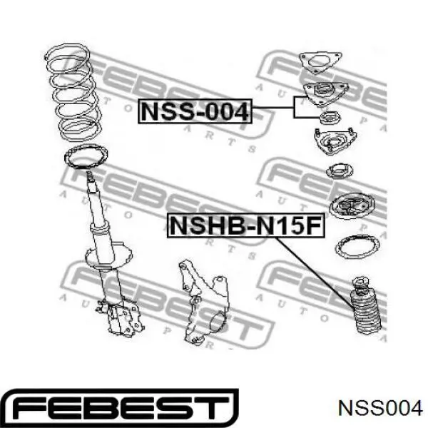 Опора амортизатора переднього NSS004 Febest