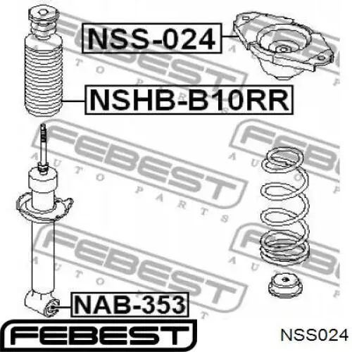 Купити NSS024 Febest Опора амортизатора заднього