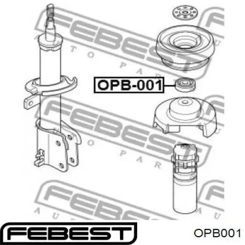 OPB001 Febest підшипник опорний амортизатора, переднього