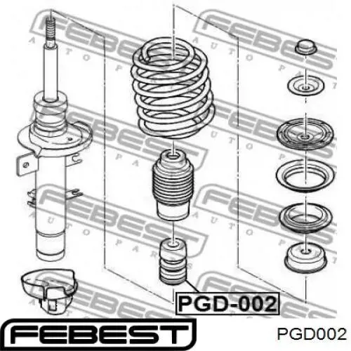 Буфер-відбійник амортизатора переднього PGD002 Febest